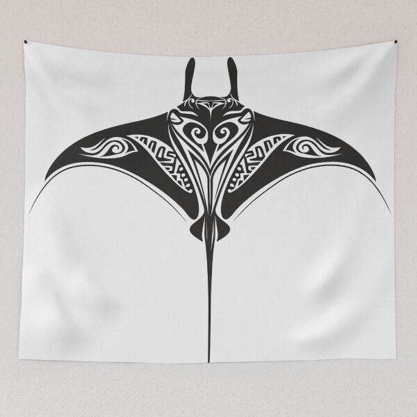 Item preview, Manta Ray Black and White Tribal Tattoo 4 designed and sold by AstroRisq.