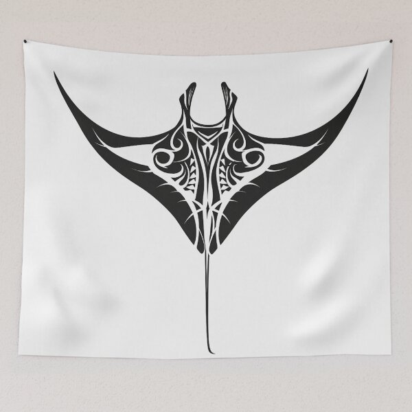 Item preview, Manta Ray Black and White Tribal Tattoo 5 designed and sold by AstroRisq.