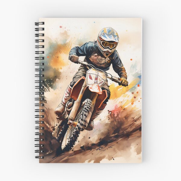 Item preview, A dynamic illustration of a motocross rider in action, with vibrant splashes of color and motion designed and sold by homydesign.