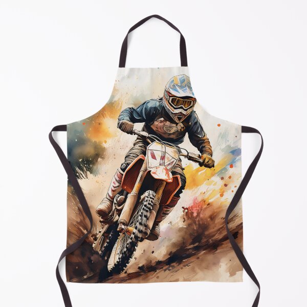 Artikelvorschau, Eine dynamische Illustration eines Motocross-Fahrers in Aktion, mit lebendigen Farbtupfern und Bewegung entworfen und verkauft von homydesign.