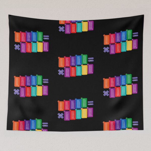 Item preview, Colorful Multiplication Table Chart - Fun Learning Design designed and sold by Psycho-Crazy.