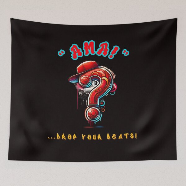 Item preview, "AMA! Graffiti Street Art Q&A Design" - From The "SAY WHAT NOW ?!?" Collection By TOUDOU DIGITAL designed and sold by ToudouDesign.