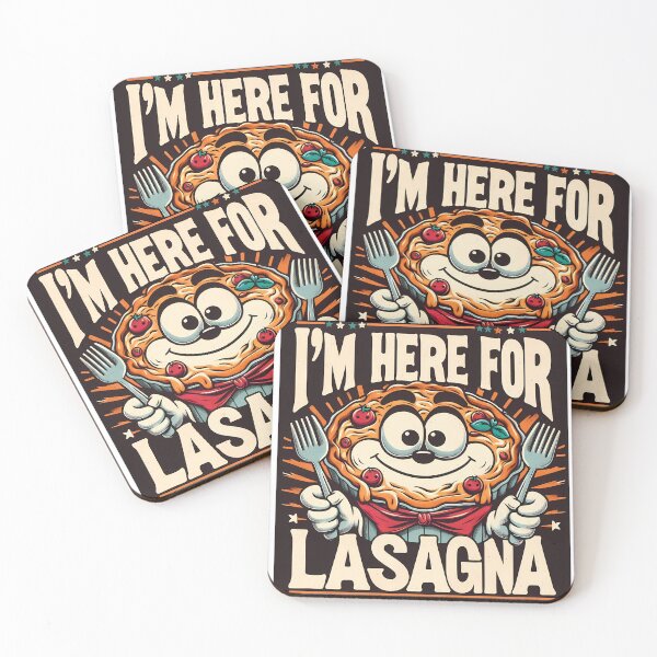 Item preview, I Am Here for Lasagna – Funny Food Lover Design designed and sold by OzzFrequency.