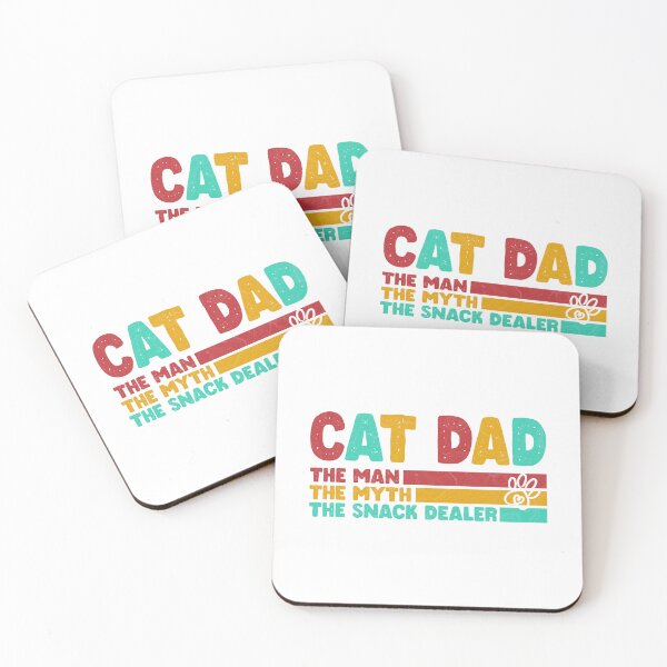 Item preview, Cat Dad The Man The Myth Snack Dealer, Retro Vintage - White color designed and sold by IT-Express.