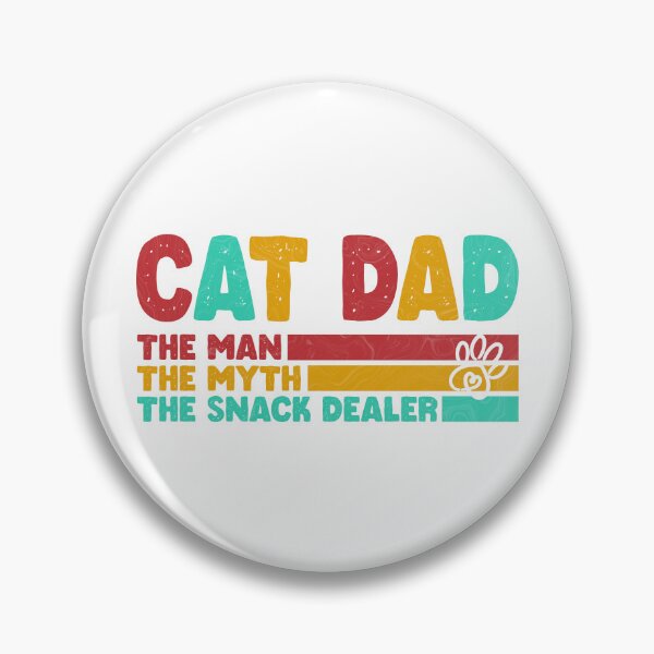 Item preview, Cat Dad The Man The Myth Snack Dealer, Retro Vintage - White color designed and sold by IT-Express.