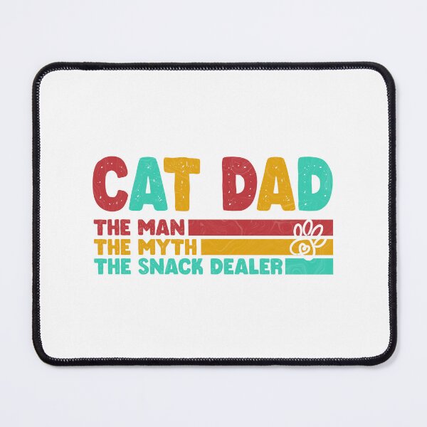 Item preview, Cat Dad The Man The Myth Snack Dealer, Retro Vintage - White color designed and sold by IT-Express.