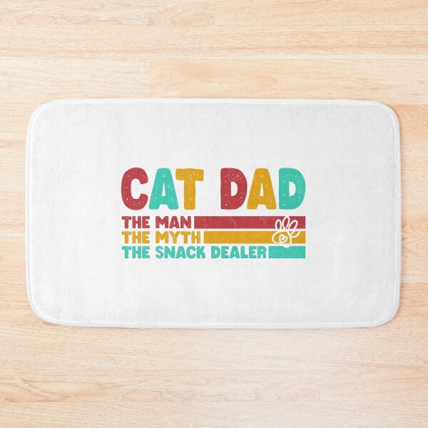 Item preview, Cat Dad The Man The Myth Snack Dealer, Retro Vintage - White color designed and sold by IT-Express.