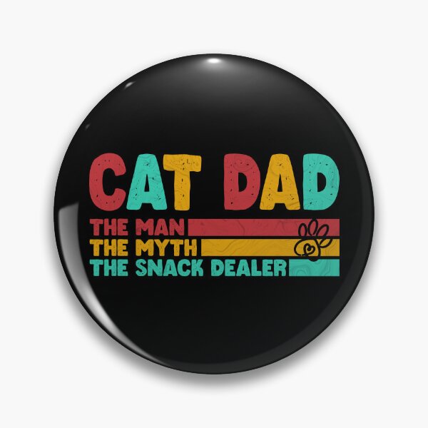 Item preview, Cat Dad The Man The Myth Snack Dealer, Retro Vintage - Black color designed and sold by IT-Express.