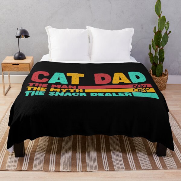 Item preview, Cat Dad The Man The Myth Snack Dealer, Retro Vintage - Black color designed and sold by IT-Express.