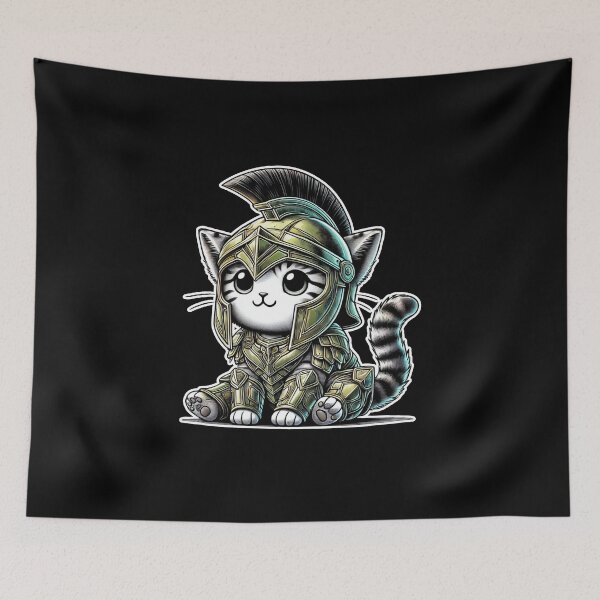 Item preview, Kawaii Spartan Cat Sitting and Quiet designed and sold by lAnJefurtifeu.