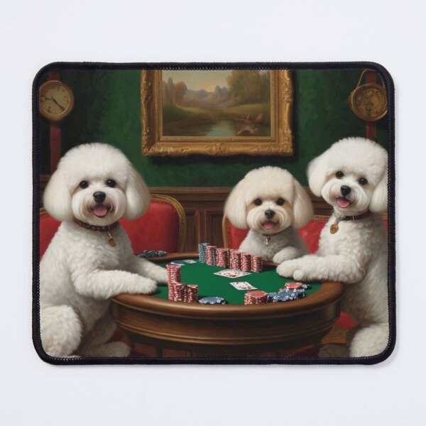 Item preview, Dogs Playing Poker Bichon Frise breed Bichons Frises Dog Card Game Cards designed and sold by Draculaura2009.