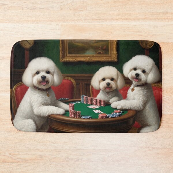 Item preview, Dogs Playing Poker Bichon Frise breed Bichons Frises Dog Card Game Cards designed and sold by Draculaura2009.