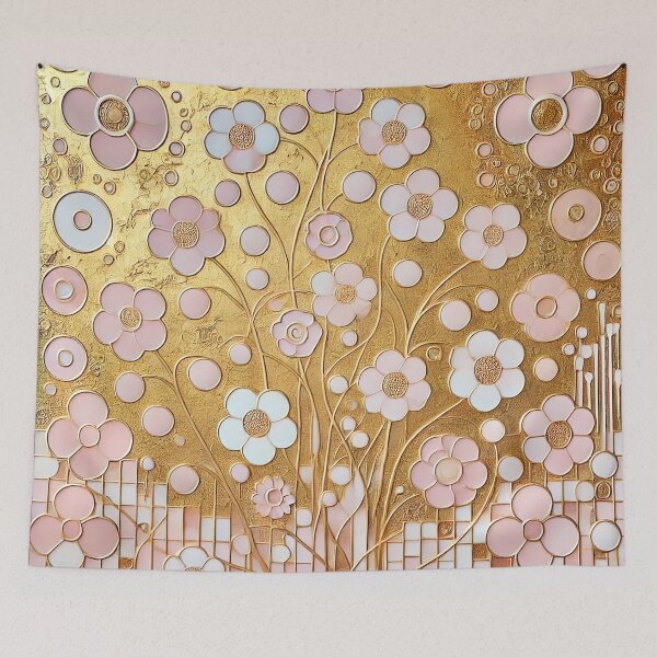 Item preview, Gustav Klimt Flowers and Gold designed and sold by maniacfitness.