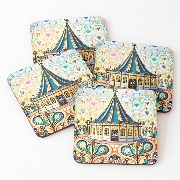 Item preview, Grand Fair Carousel Whimsical Circus Tent Magical Carnival  designed and sold by Zeporas Castle.