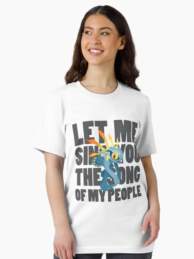 Imagen 2 de 7, Camiseta esencial con la obra Déjame cantarte la canción (murloc) de mi pueblo, diseñada y vendida por snitts.