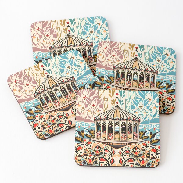 Item preview, Grand Fair Carousel Whimsical Multicolor Floral Music Box designed and sold by Zeporas Castle.
