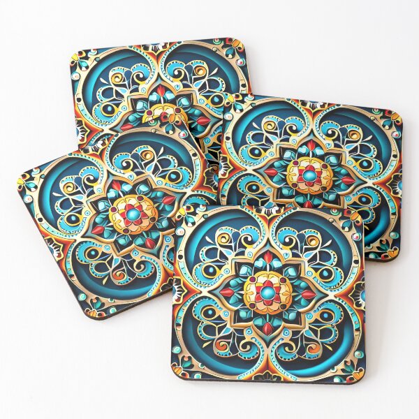 Item preview, Royal Folk Floral Tapestry Enchanted Carousel Castle Pattern designed and sold by Zeporas Castle.