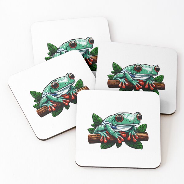 Item preview, green tree frog, Australian green tree frog designed and sold by AddlPoolart.