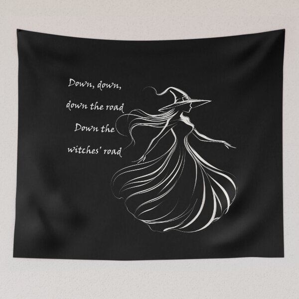 Item preview, Down the witches' road - Agatha fan art - White on dark background  designed and sold by MojoMakesit.