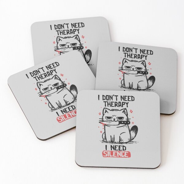 Item preview, I Dont Need Therapy I Need Silence - Funny Cute Sarcasm Mad Cat Gift designed and sold by koalateess.