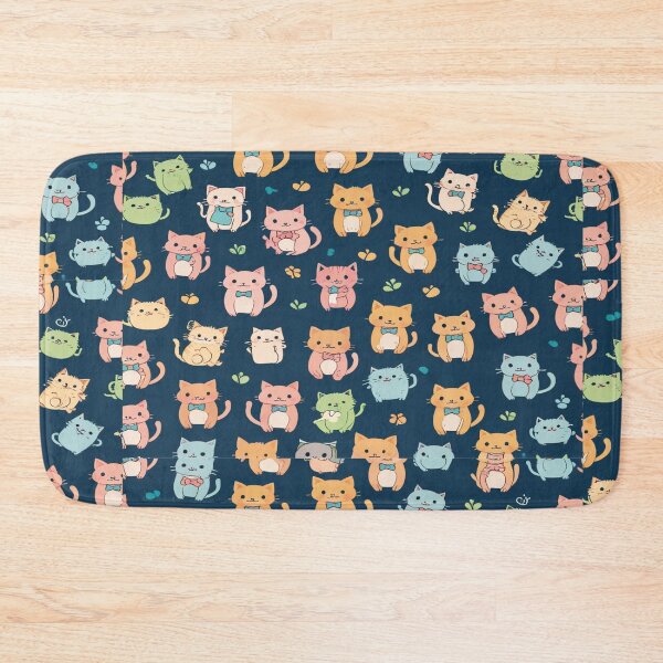 Item preview, kawaii pattern, kittens designed and sold by DofinaSur.