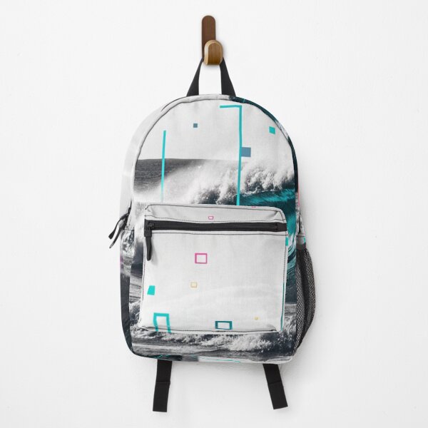 Item preview, Digital Wave Symphony – Neon Glitch Meets Ocean Elegance designed and sold by fc2c.