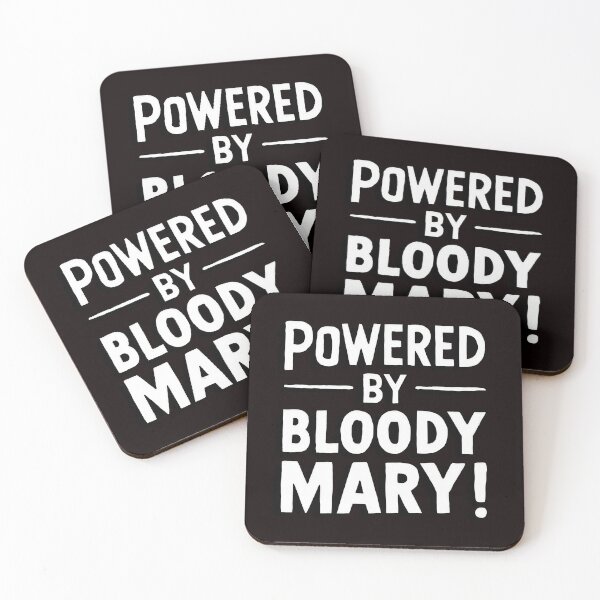 Item preview, "POWERED BY BLOODY MARY!" Bloody Mary Cocktail Lover 2 designed and sold by SparroCreative.