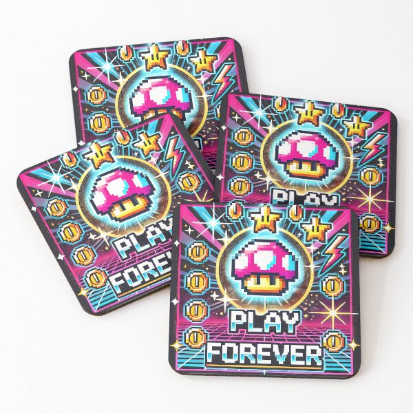 Item preview, Retro Gaming style ''Play Forever''  designed and sold by Psychacharm.