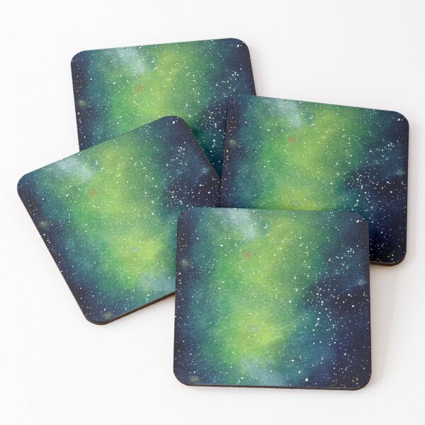 Item preview, Blue and green galaxy painting designed and sold by AnissaF.