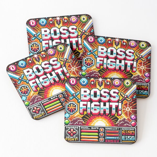 Item preview, Epic Pixel Art Boss Fight - Retro Gaming Battle Design designed and sold by Psychacharm.