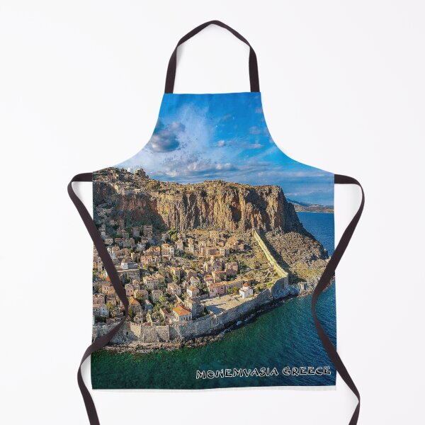 Item preview, Monemvasia Greece Walled City Vintage Travel and Tourism Advertising Print designed and sold by posterbobs.