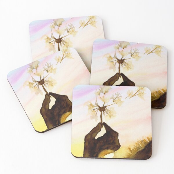 Item preview, Dandelion sunset wish watercolor painting designed and sold by AnissaF.