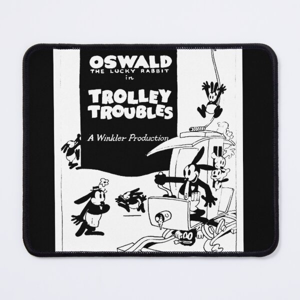Item preview, Oswald The Lucky Rabbit in The Vintage Movie Trolley Troubles Print designed and sold by posterbobs.