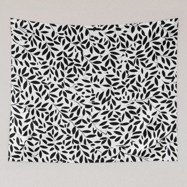 Item preview, Small Leaves Pattern, Black and White designed and sold by Ciervo Primavera.