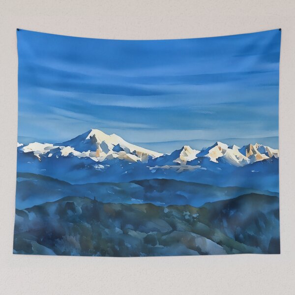 Item preview, Mt Baker in the Winter (Watercolor) designed and sold by flyscenicair.