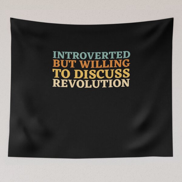 Item preview, Introverted But Willing To Discuss Revolution Vintage designed and sold by MouDantArts.