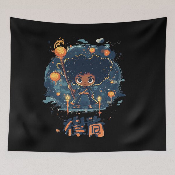 Item preview, African American Cute Chibi Witch designed and sold by PrintsByFrank.