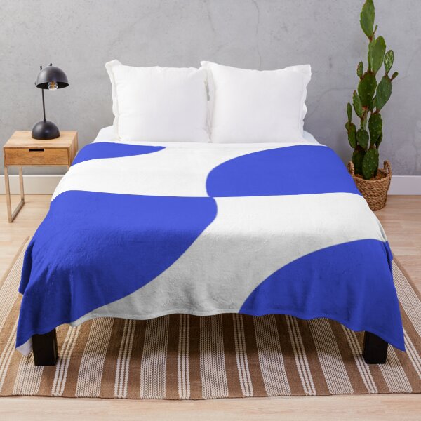 Item preview, Blue Geometric Shapes Forming Abstract Modern Design on White Background designed and sold by Beautiful art store.