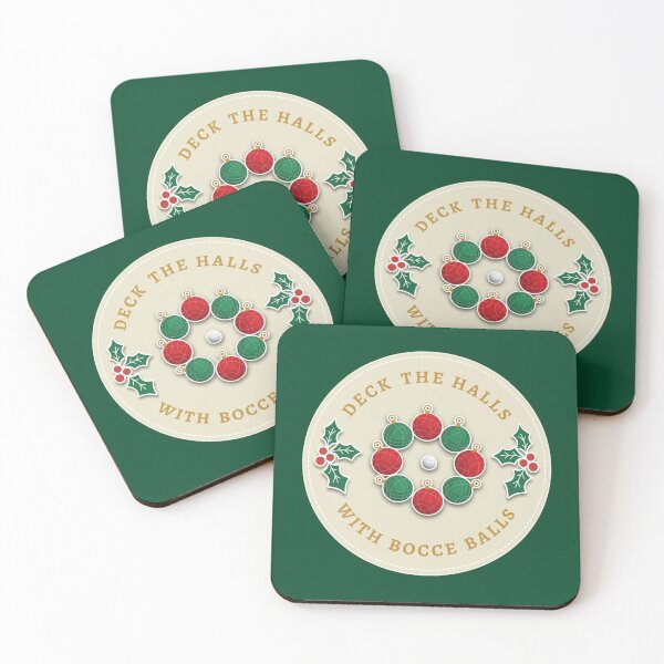 Item preview, Festive Bocce Holiday Deck the Halls with Bocce Balls  designed and sold by The Junto Shop.