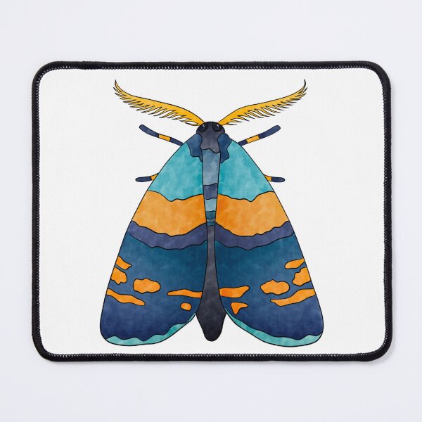 Item preview, Blue and Orange Moth designed and sold by Marguerite Artistry.