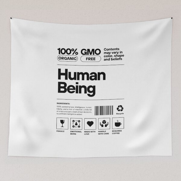 Item preview, Human being 100% Organic Funny designed and sold by SM3 Studio.