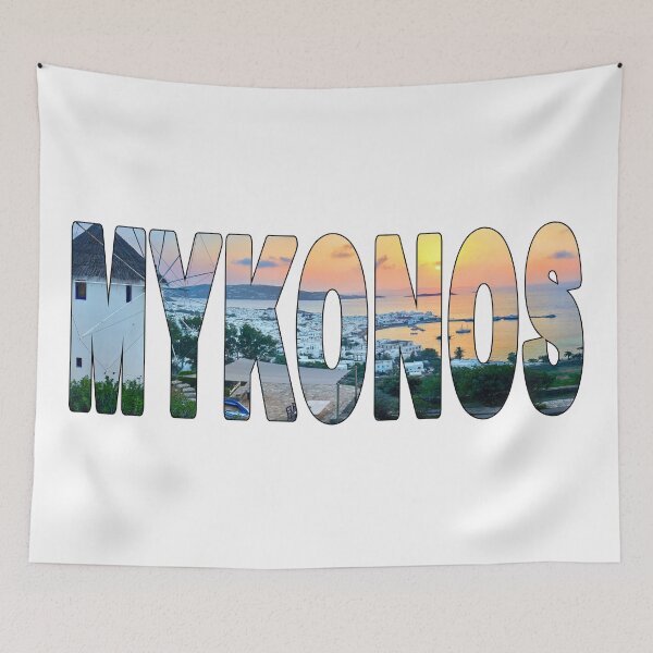 Item preview, MYKONOS - Greek Island View of Town at Sunset designed and sold by Adam Gormley.