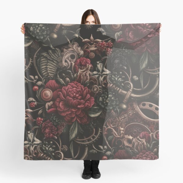 Aperçu de l'œuvre Fusion d'engrenages et de fleurs d'élégance florale Steampunk créée et vendue par TheIronAviary.