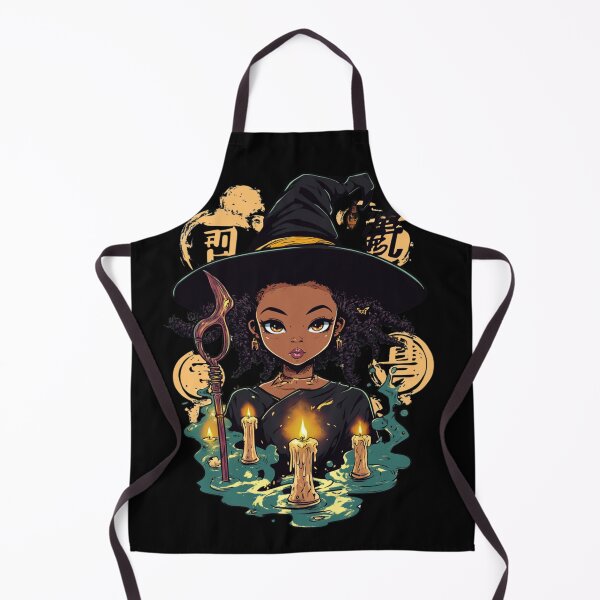 Item preview, African American Cute Chibi Witch designed and sold by PrintsByFrank.