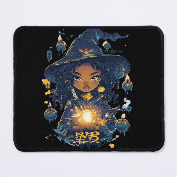 Item preview, African American Cute Chibi Witch designed and sold by PrintsByFrank.