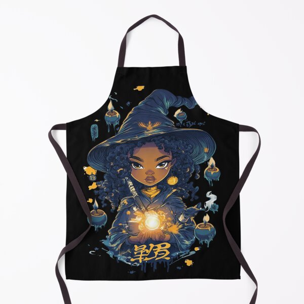 Item preview, African American Cute Chibi Witch designed and sold by PrintsByFrank.