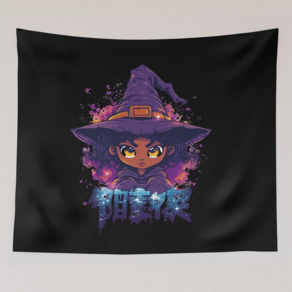 Item preview, African American Cute Chibi Witch designed and sold by PrintsByFrank.
