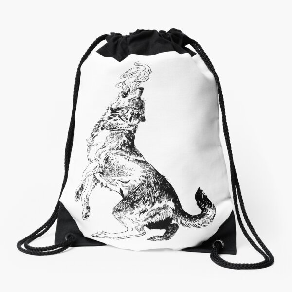 Howling Wolf Drawstring Bag