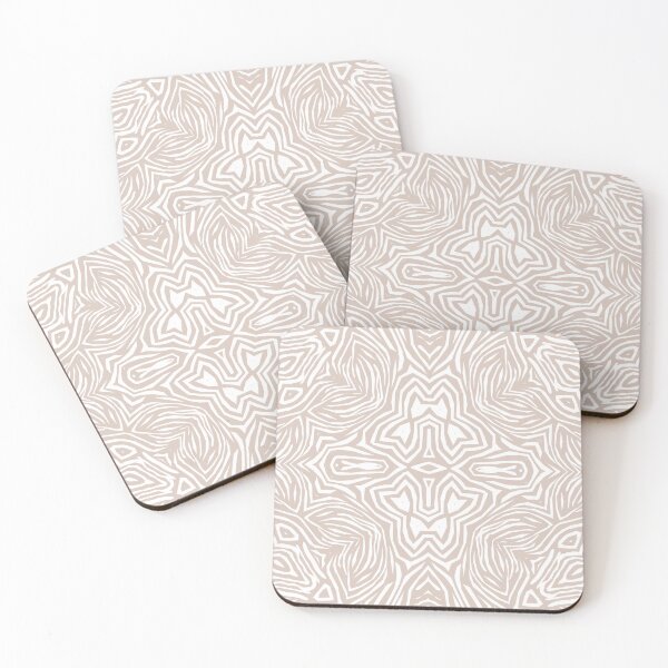Item preview, Beige white abstract geometric pattern in retro style designed and sold by fuzzyfox.
