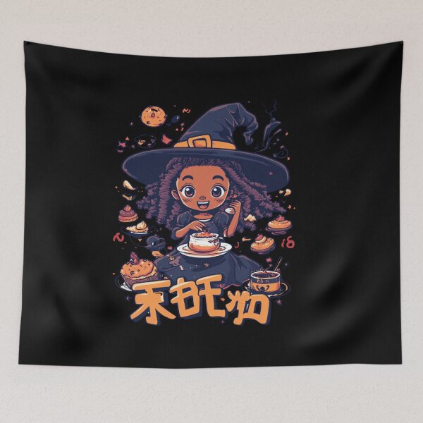 Item preview, African American Cute Chibi Witch designed and sold by PrintsByFrank.